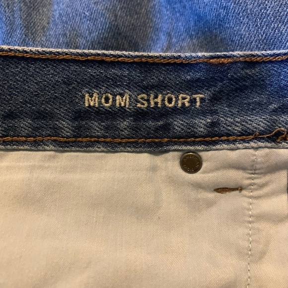 American Eagle Shorts Mom Jean Denim Blue High Rise Cotton Women’s 16 - Picture 4 of 8